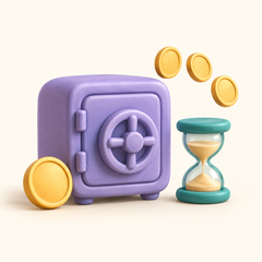 Deposit and income-over-time illustration representing Pendle