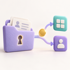 Permission-based personal data illustration representing Vana